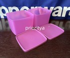 Tupperware Freezer It Square Rounds 800ml Container Set Of 2 Mulberry New