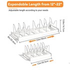 1pcs Expandable Pot And Pan Organizer Rack For Cabinet  Pot Lid Organizer Holder
