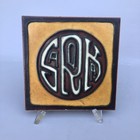 Arts   Crafts Wheeling Tile Co Pottery Srk Monogram Commissioned Pair