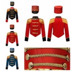Kids Costume Music Jacket Fringe Uniform Epaulet Victorian Role Play Tailcoat