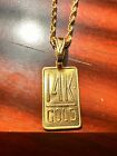 Free 585 Pure 14k Gold Ingot 2 Gram Bar Filled Fine Sterling Silver Cool Bullion