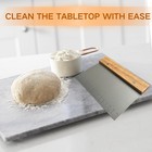 Basic Multi-purpose Stainless Steel Scraper pizza Cutter spice 6   Wood Color