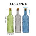 Vintage Vase Decorative Glass Vases  Embossed Colored Glass Bottles large Wine