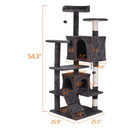 55  Sturdy Cat Tree Tower Activity Center Large Playing House Condo For Rest
