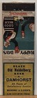 Damhorst Quincy Il Illinois Blatz Old Heidelberg Beer Vintage Matchbook Cover