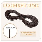 1 5mm Round Braided Leather Cord For Crafts Jewelry Making  Dark Brown 10 Yards 