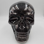 Glass Black Opaque Skull