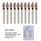 Dental Burs Diamond Fg Round End Taper Football Flame Long Round Pear High Speed