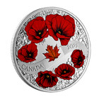          Canada  20 Dollars Silver Coin  Remembrance Poppy - Lest We Forget  2021