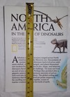 North America In Age Of Dinosaurs National Geographic Map Poster January 1993 