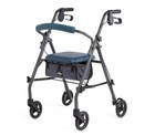 Medline Steel Rollator Walker 6  Wheels With Antimicrobial Microban Protection