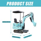 1ton New Mini Excavator Hydraulic Thumb Digger Kubota Diesel Engine Free Ship