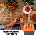 Fruit Peeler Double Finger Cutter  Stainless Steel  red 