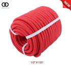 1 2  X 125  Arborist Bull Braided Polyester Rope Tree Hoist Rigging Line Red
