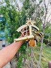 9  Vintage Nautical Brass Sextant Working Navigation Instrument With Box Gift