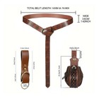 2 Pieces Viking Leather Belt   Pouch Set Medieval Belt And Renaissance Bag 