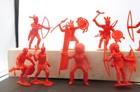 Marx 54mm Red Indians  Nine Figures Eight Different