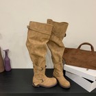 Women s High Knight Boots Over The Knee Long Shoes Retro Korean Buckle Fashion