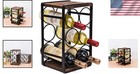 Durable   Stylish Wine Rack For 6 Bottles - Rustic Wood Charm  No Assembly