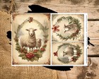 Christmas Sheep Trio   A4 Rice Paper For Decoupage   Decoupage Central