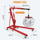 2ton 4400lbs Hydraulic Engine Hoist Lift Folding Engine Shop Crane Cherry Picker