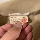 Vtg 80s Boy Scout Of America Bsa Official Tan Short Sleeve Shirt Flag Patch 1983