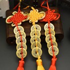 Chinese Manual Knot Fengshui Lucky Charms Ancient I Ching Copper Coin Home Decor