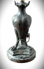 Antique French Bronze spelter   Marble Table Lamp