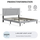 Ioilori Queen Size Bed Frame Platform With Velvet Queen  Light Gray 