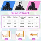 Adjustable Kids    Inline Skates Adjustable 4 Sizes Blade Roller W light-up Wheels