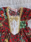 Handmade Floral 18    Doll Dress  Holiday Red Clothes Fits American Girl