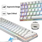 60  Mechanical Gaming Keyboard Type C Wired Rgb Backlit For Gamers And Typists