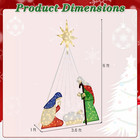 6 Ft Lighted Holy Family Christmas Nativity Scene Decoration 240 Led Lights Xmas