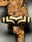 Magic Energy Tibetan Old Agate Old Method Weathering Buddha Cap 3 Eyed Dzi Bead