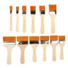 12pcs Nylon Paint Brush Set Acrylic Oil Watercolor Art Brushes Wooden Handle