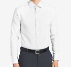  75 Calvin Klein 15 5 32 33 Men Regular-fit White Long-sleeve Cotton Dress Shirt
