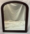 Antique Victorian Arched Solid Wood Wall Or Dresser Mirror 29 x23  