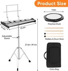 32 Notes Glockenspiel With Adjustable Height Stand practice Pad  Aluminum
