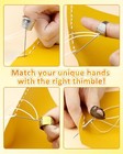 Thimble Kit    7 Pcs Sewing Thimbles For Hand Sewing  Metal Finger Prote