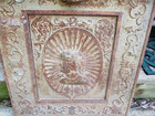 Antique Victorian Cast Iron Fireplace Insert Summer Cover Art Deco