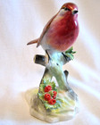 Royal Adderly English Robin Bird Figurine Bone China Floral England