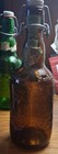 3 Vintage Grolsch Beer Bottles Embossed Glass Swing Tops Green   Amber