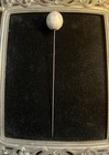 Lusterware Soapbubble Iridescent Art Glass Hat Pin Antique 1900-1910 s 7 5  Pin