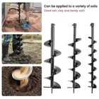 62cc Gas Post Hole Digger One Man Earth Auger Powerhead With 3 Bits