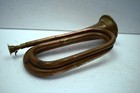 Vintage Copper Brass Bugle Signal Horn Natural Trumpet Military Style Decor 11 r