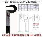 Hand Rivet Squeezer For Solid   Tubular Rivets  With A 4  Reach    2  Gap  Will