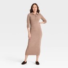 Women s Long Sleeve Midi Polo Dress - Universal