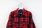Vintage 70s Streetwear Mens Medium Knit Button Shirt Jacket Jac Shirt Plaid