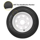 Weize Trailer Tires 5 30-12 5 30x12 530-12 530 12 With Rims 5 Lug On 4 5  2-pack