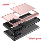 For Samsung S25 Ultra S24 S23 S22 S21 Plus Card Wallet Holder Case Shockproof